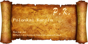 Polonkai Karola névjegykártya